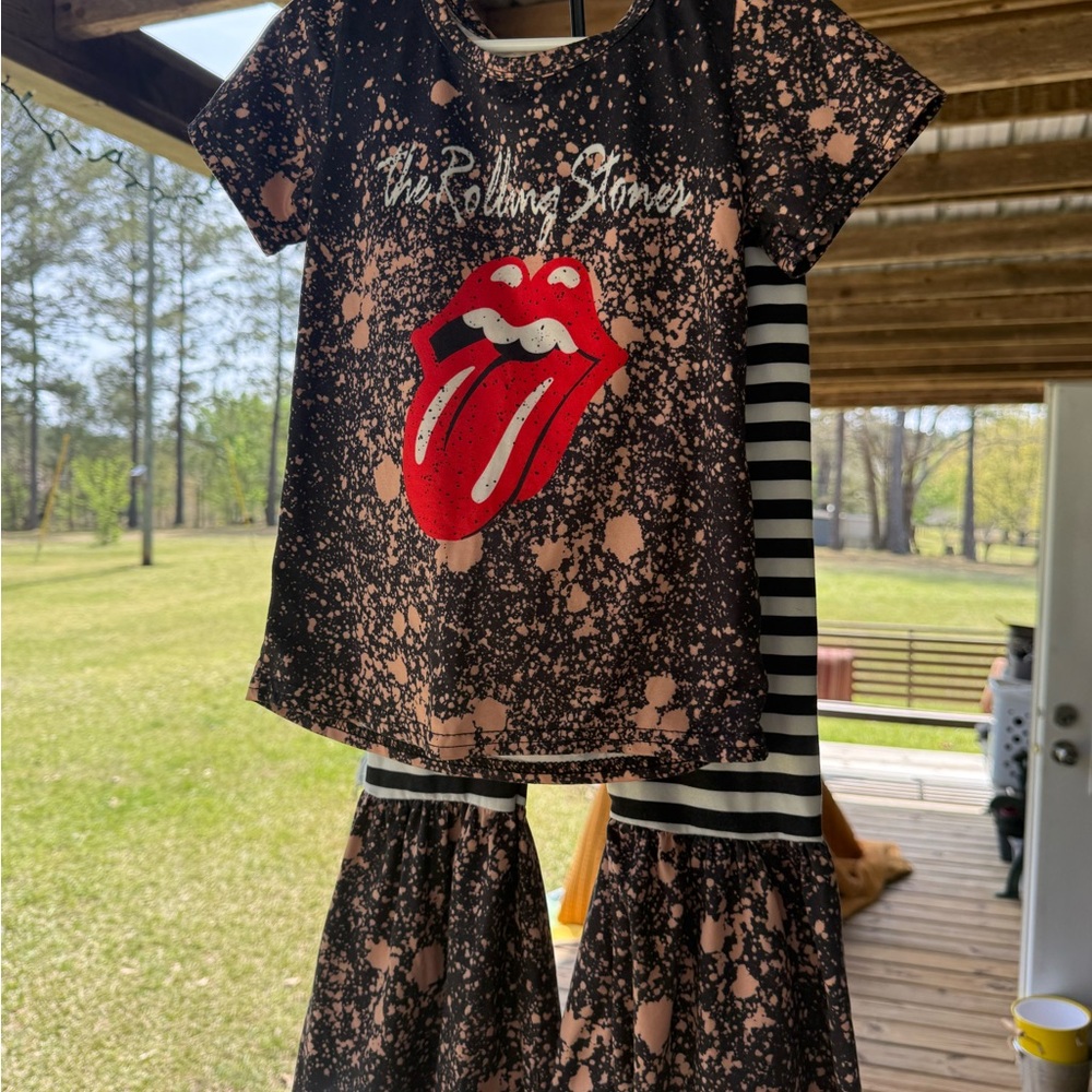 Rolling Stones Graphic T-Shirt and Pants Set